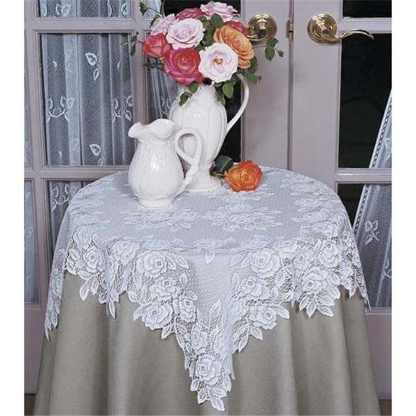 Heritage Lace Heritage Lace TR-3030E 30 x 30 in. Tea Rose Table Topper TR-3030E